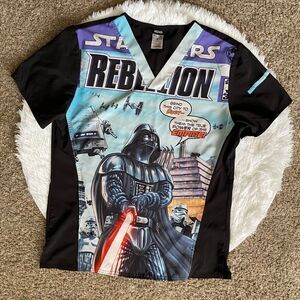 Star Wars Darth Vader Scrub Top Unisex Size Small